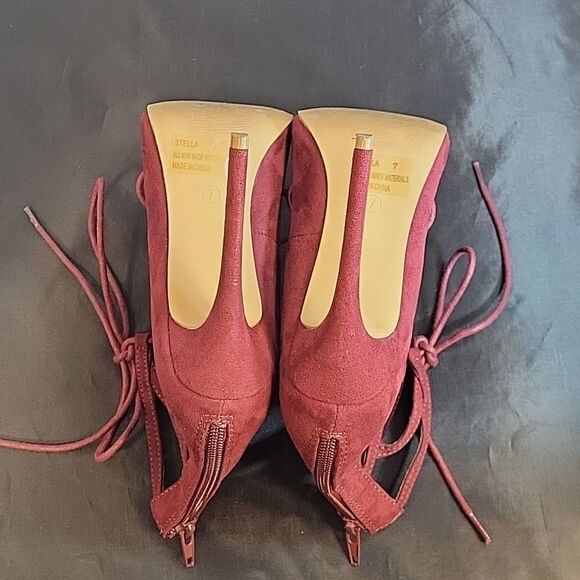 CHARLOTTE RUSSE POINTED TOE CROSS LACE UP CLOSURE HIGH HEEL STILETTOS PUMP SHOGE - Picture 14 of 15